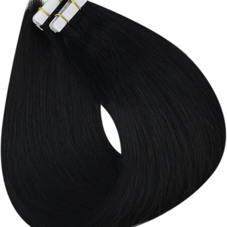 22" Tape-In Hair Extensions - #1 Midnight Eclipse