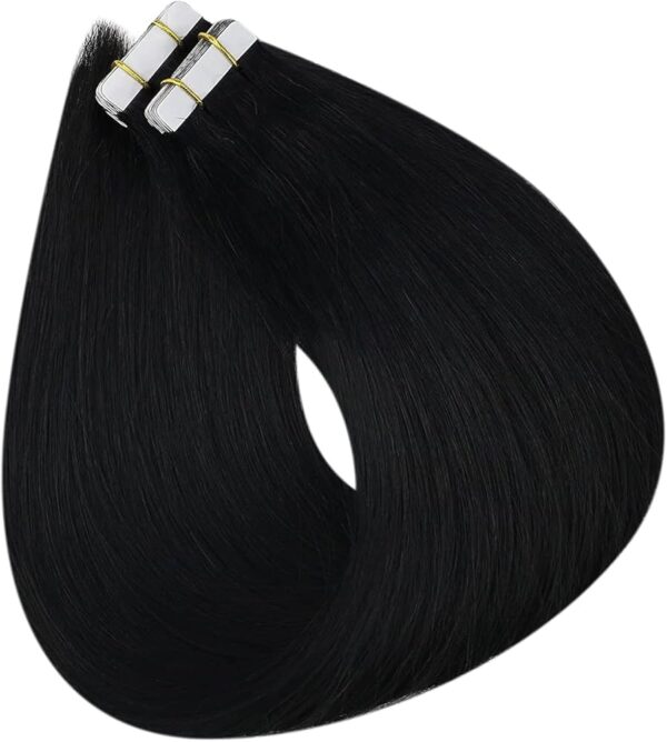 22" Tape-In Hair Extensions - #1 Midnight Eclipse