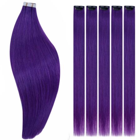20" Tape-In Hair Extensions - #Midnight Violet