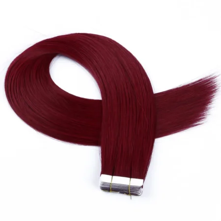 26" Tape-In Hair Extensions - #99J Deep/Wine Red