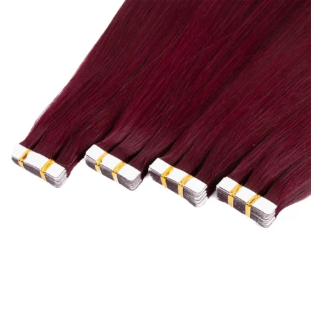 24" Tape-In Hair Extensions - #99J Deep/Wine Red