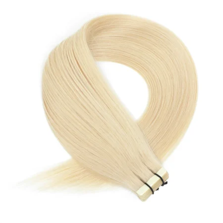 20" Invisible Tape-In Hair Extensions - #60 Silver Blonde