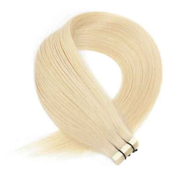 20" Invisible Tape-In Hair Extensions - #60 Silver Blonde