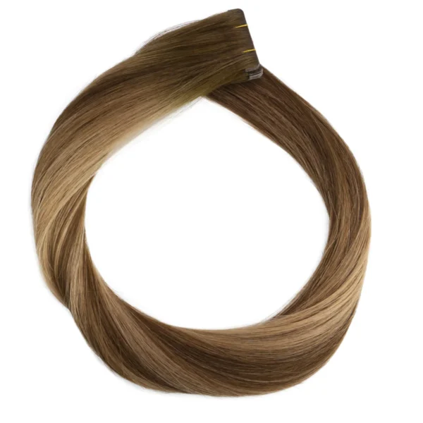 22" Tapei-In Hair Extensions - #P8/60a Creamy Beige - Image 2