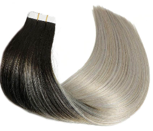 24" Tape-In Hair Extensions - #T1/Platinum Noir