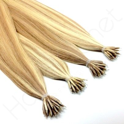20" Nano Tip Hair Extensions #P18/613 Golden Fusion