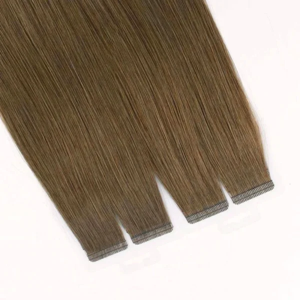 20" Tape-In Hair Extensions - #8 Caramel Beige - Image 3